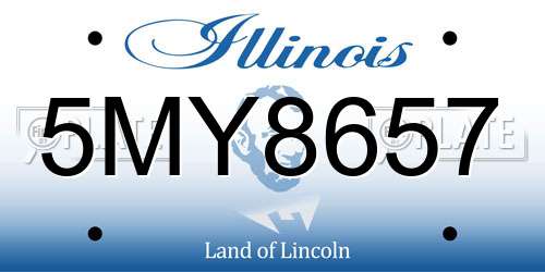 5MY8657 Illinois License Plate