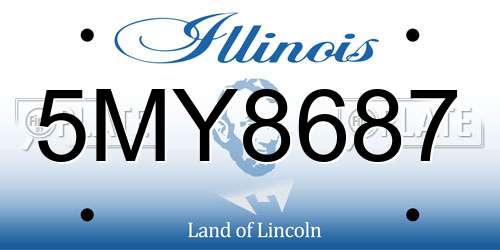 5MY8687 Illinois License Plate