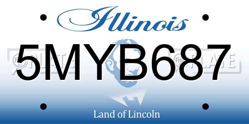 5MYB687 Illinois License Plate