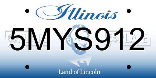 5MYS912 Illinois License Plate