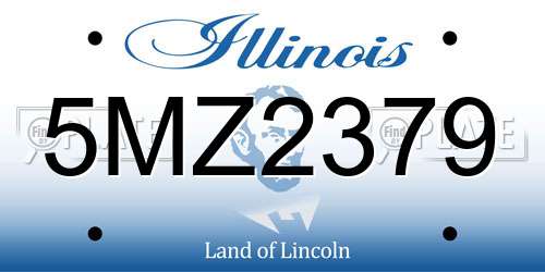 5MZ2379 Illinois License Plate
