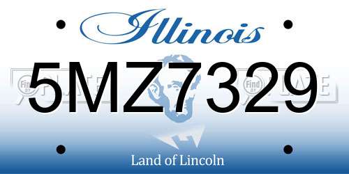 5MZ7329 Illinois License Plate