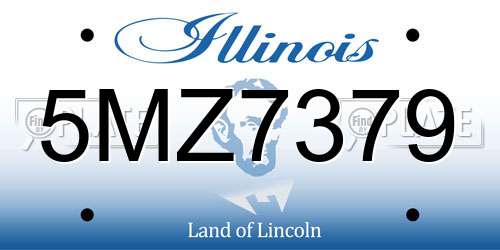 5MZ7379 Illinois License Plate