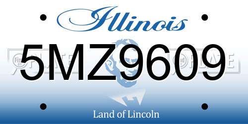 5MZ9609 Illinois License Plate