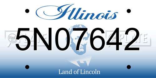 5N07642 Illinois License Plate