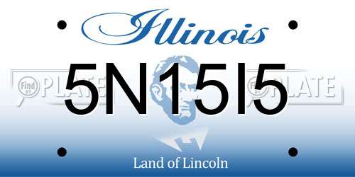 5N15I5 Illinois License Plate