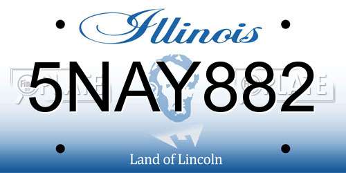 5NAY882 Illinois License Plate