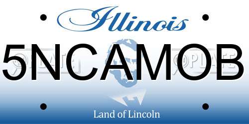 5NCAMOB Illinois License Plate