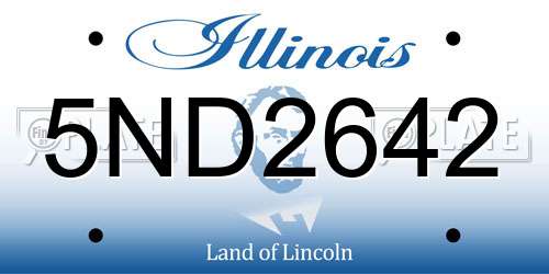 5ND2642 Illinois License Plate