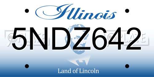 5NDZ642 Illinois License Plate