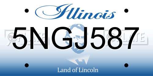 5NGJ587 Illinois License Plate