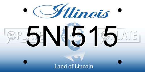 5NI515 Illinois License Plate