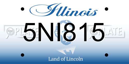 5NI815 Illinois License Plate