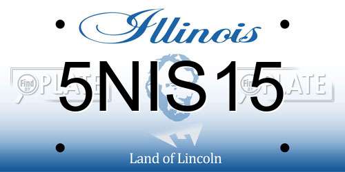 5NIS15 Illinois License Plate