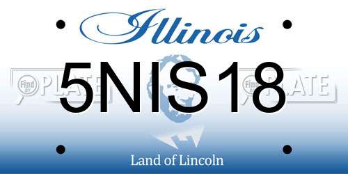 5NIS18 Illinois License Plate