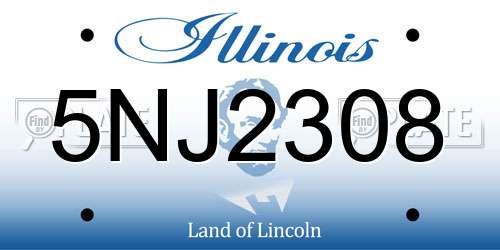 5NJ2308 Illinois License Plate