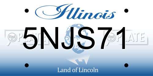 5NJS71 Illinois License Plate
