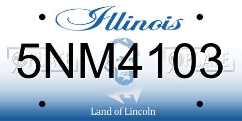 5NM4103 Illinois License Plate