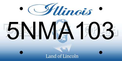 5NMA103 Illinois License Plate