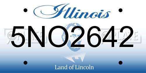 5NO2642 Illinois License Plate