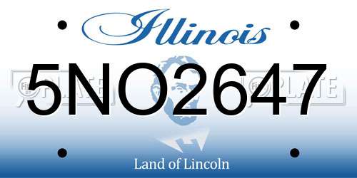 5NO2647 Illinois License Plate