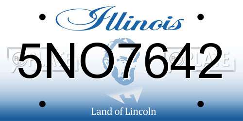 5NO7642 Illinois License Plate