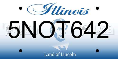 5NOT642 Illinois License Plate