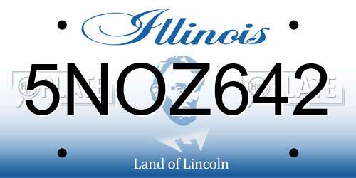 5NOZ642 Illinois License Plate