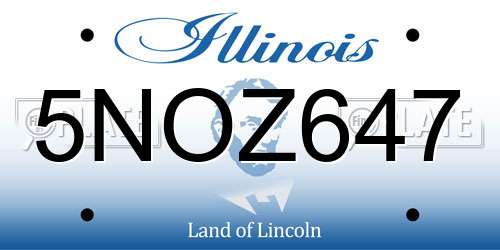 5NOZ647 Illinois License Plate