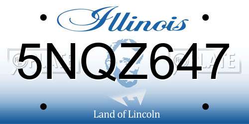 5NQZ647 Illinois License Plate