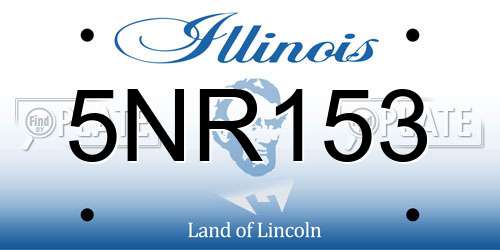 5NR153 Illinois License Plate