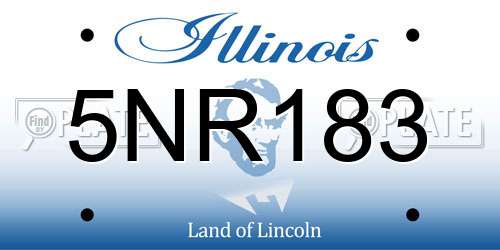 5NR183 Illinois License Plate