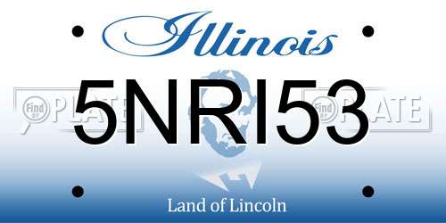 5NRI53 Illinois License Plate