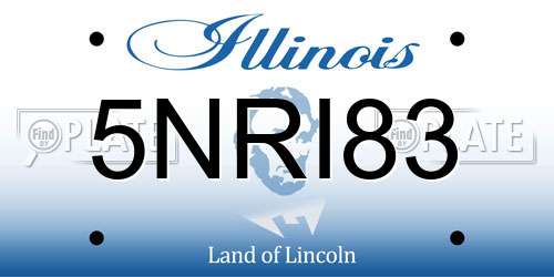 5NRI83 Illinois License Plate