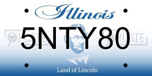 5NTY80 Illinois License Plate