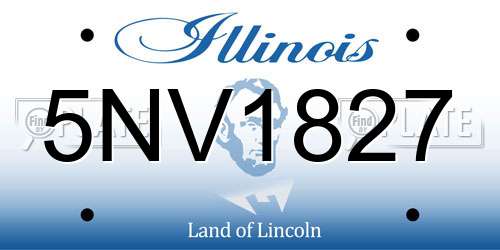5NV1827 Illinois License Plate