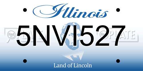 5NVI527 Illinois License Plate