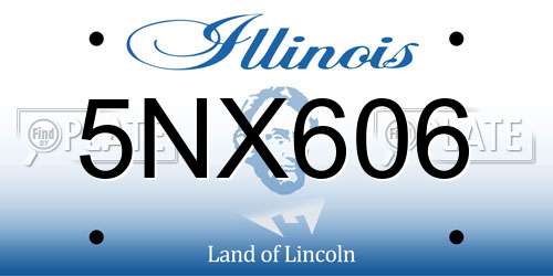 5NX606 Illinois License Plate