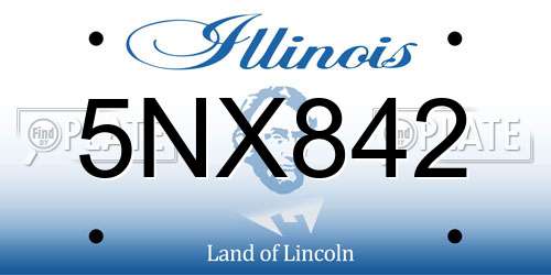 5NX842 Illinois License Plate