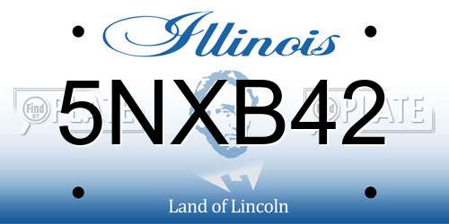 5NXB42 Illinois License Plate