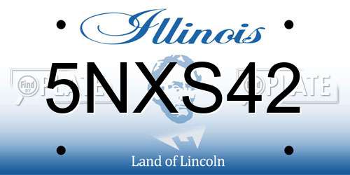 5NXS42 Illinois License Plate