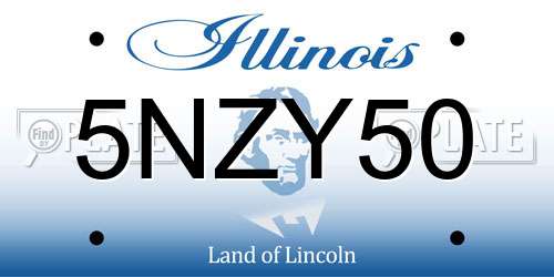 5NZY50 Illinois License Plate