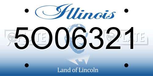 5O06321 Illinois License Plate