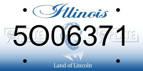 5O06371 Illinois License Plate