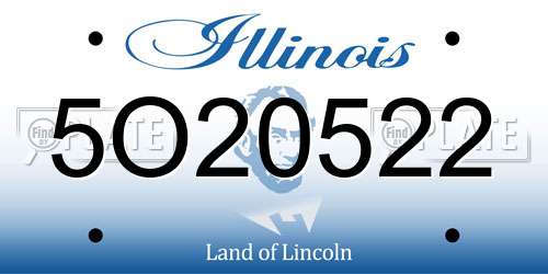 5O20522 Illinois License Plate