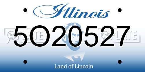 5O20527 Illinois License Plate