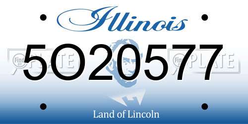 5O20577 Illinois License Plate