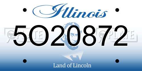 5O20872 Illinois License Plate