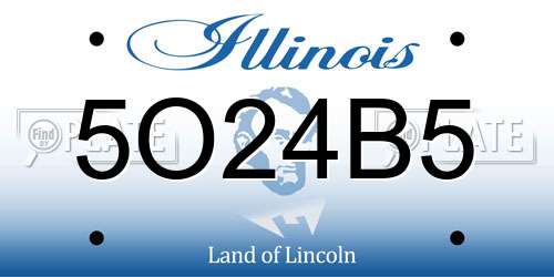 5O24B5 Illinois License Plate