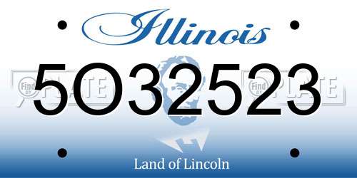 5O32523 Illinois License Plate